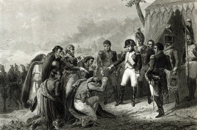Los españoles derrotados postrados ante Napoleón antes de su entrada en Madrid, diciembre de 1808 de Antoine Charles Horace Vernet