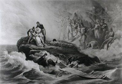 La despedida de la familia Bertrand, Santa Elena, c.1821-36 de Antoine Charles Horace Vernet