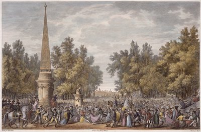 El Banquete de Virgilio en Mantua, 24 Vendemiaire, Año 6 (octubre de 1797) grabado por Georges Malbeste de Antoine Charles Horace Vernet
