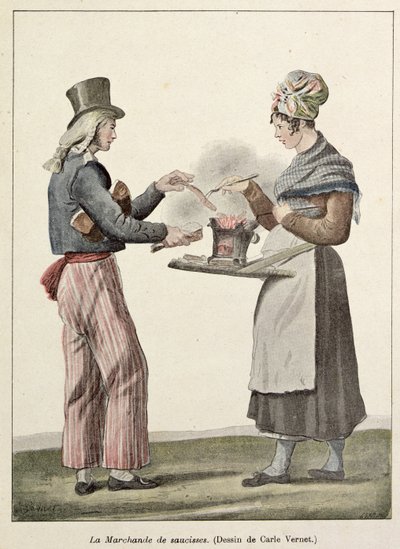 El vendedor de salchichas de Antoine Charles Horace Vernet