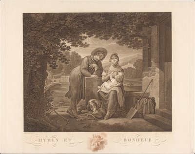Familia joven con perro
Hymen et Bonheur (título en el objeto) de Antoine Claude François Villerey