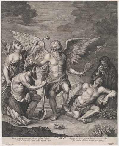 El tiempo coronando el empleo y castigando la ociosidad, ca. 1650-77 de Antoine Couchet
