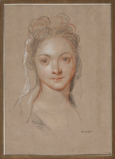 Mujer joven de frente de Antoine Coypel