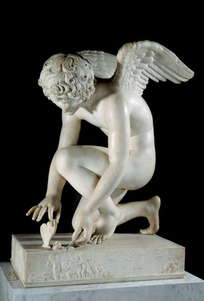 El Amor o "El Amor tomando una mariposa" Escultura de mármol de Antoine Denis Chaudet (1763-1810) 1817 París, Museo del Louvre de Antoine Denis Chaudet