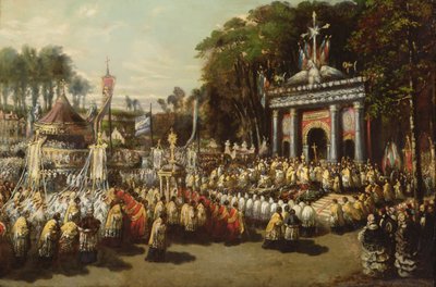Procesión del Santísimo Sacramento, 1855 de Antoine Detrez
