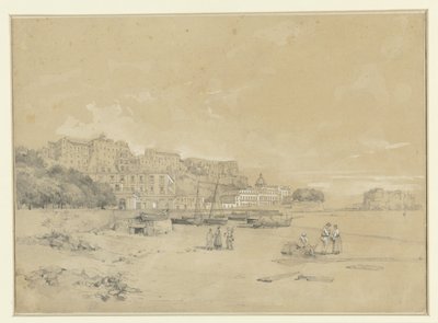 Gezicht op Chiatanone Vista de Chiatanone v. Castillo de los Huevos de Antoine Eugène Ernest Buttura