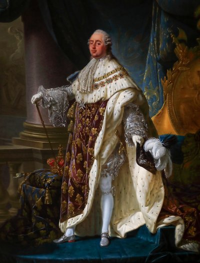 Luis XVI, en traje de coronación de Antoine François Callet
