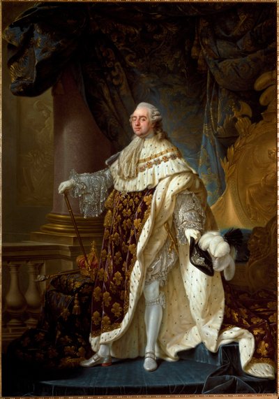 Retrato de Luis XVI con el traje de coronación, c.1781 de Antoine François Callet