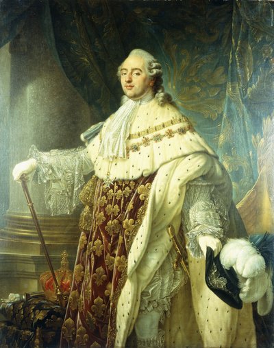 Retrato de Luis XV con ropas de estado de Antoine François Callet