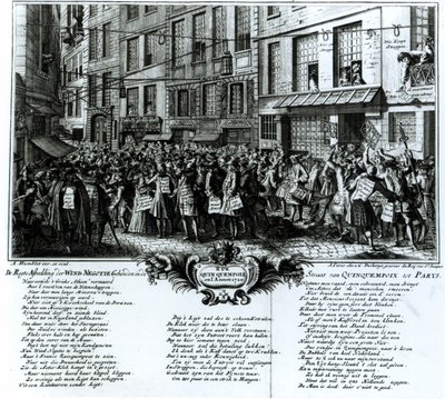 Rue Quinquempoix en 1720 de Antoine Humblot