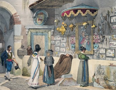 Ciudadanos adorando en Roma de Antoine Jean Baptiste Thomas
