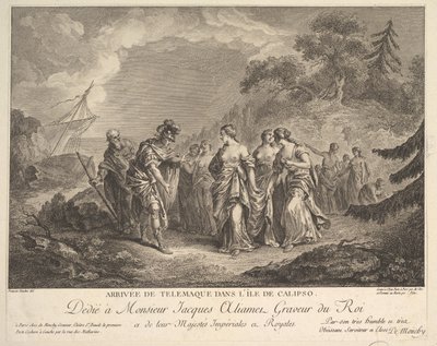 La llegada de Telémaco a la isla de Calipso de Antoine Jean Duclos