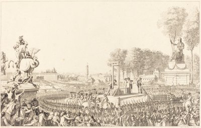 Jornada del 16 de octubre de 1793, la muerte de María Antonieta de Antoine Jean Duclos after Charles Monnet