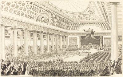 La Apertura de los Estados Generales en Versalles, el 5 de marzo de 1789 de Antoine Jean Duclos after Charles Monnet
