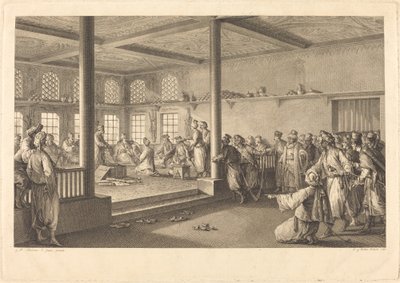 Recepción de Choiseul-Gouffier en casa de Hassan-Tchousch-Oglou de Antoine Jean Duclos after Jean Michel Moreau