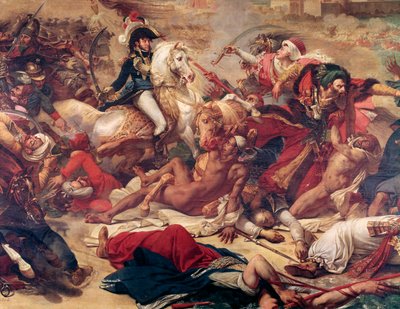 Batalla de Abukir, el general Murat luchando contra el ejército otomano (detalle) de Antoine Jean Gros