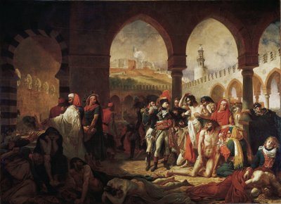Bonaparte visitando a las víctimas de la peste en Jaffa de Antoine Jean Gros