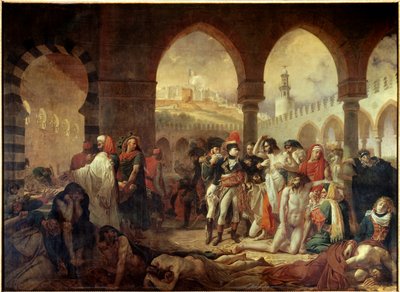 Campaña de Egipto (1798-1801): "Napoleón Bonaparte (1769-1821) visitando a los apestados de Jaffa el 11/03/1799" Pintura de Antoine Jean Gros (1771-1835) 1804 de Antoine Jean Gros