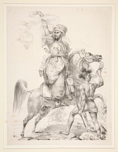 Jefe de los mamelucos a caballo de Antoine Jean Gros