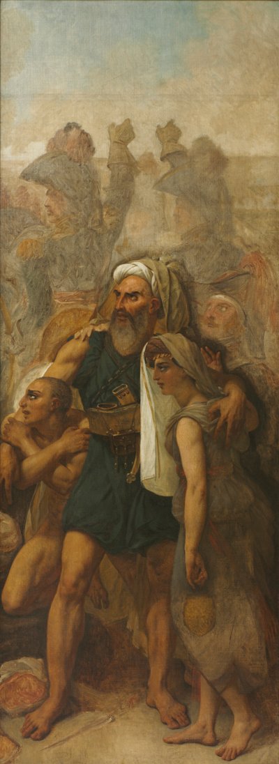 Familia egipcia, boceto para La Batalla de las Pirámides, c. 1835 de Antoine Jean Gros