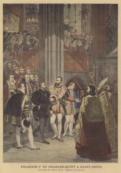 Francisco I y Carlos V en Saint-Denis de Antoine Jean Gros
