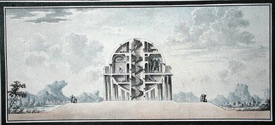 Diseño para una casa para un cosmopolita, 1783 (detalle) de Antoine Laurent Thomas Vaudoyer