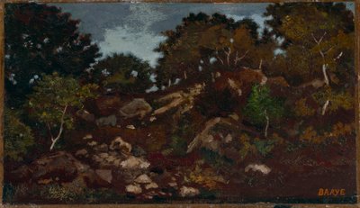 Rocas en el bosque de Fontainebleau de Antoine Louis Barye