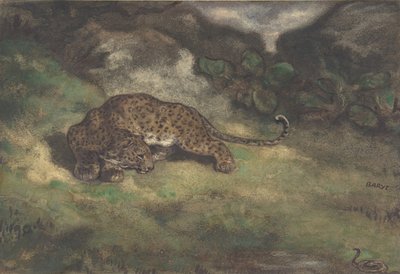 Leopardo y serpiente, 1810-75 de Antoine Louis Barye
