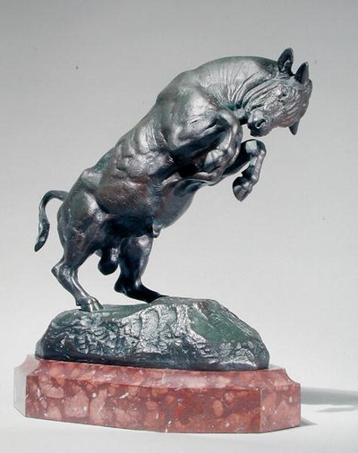 Toro encabritado de Antoine Louis Barye