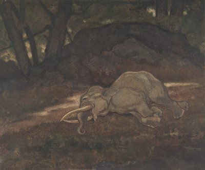 Elefante durmiendo de Antoine Louis Barye