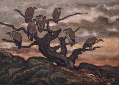 Buitres en un árbol, 1810-75 de Antoine Louis Barye