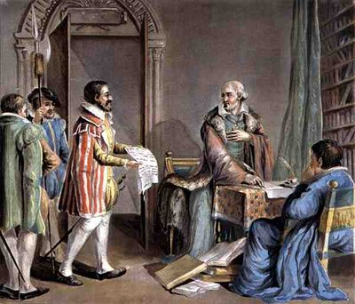 Jean Hennuyer, Obispo de Lisieux, Salva las Vidas de los Hugonotes en su Diócesis de Antoine Louis Francois (after) Sergent Marceau