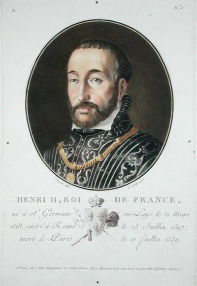 Enrique II (1519-59) Rey de Francia de Antoine Louis Francois Sergent Marceau
