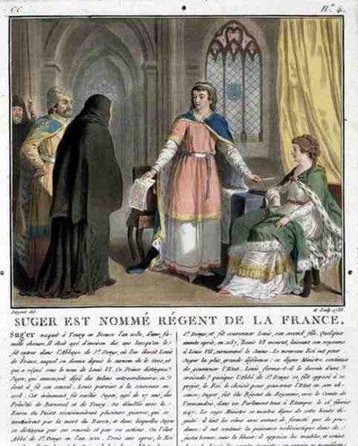 El abad Suger (1082-1152) es nombrado regente de Francia, 1788 de Antoine Louis Francois Sergent Marceau