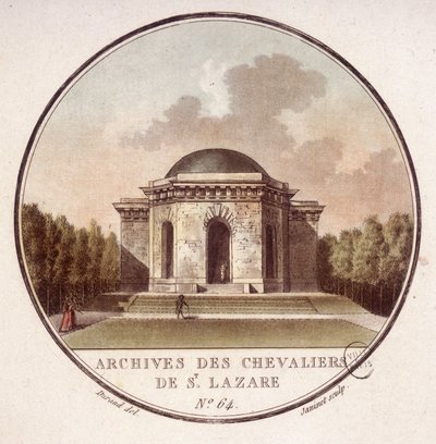 Archivos de los caballeros de San Lázaro en París. En vistas pintorescas de los principales edificios de París por Sergeant de Antoine Louis Francois Sergent Marceau