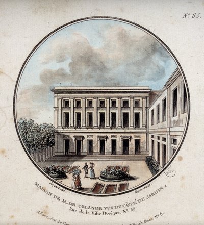 Maison de M. de Colange, vista desde el jardín (rue Ville-l