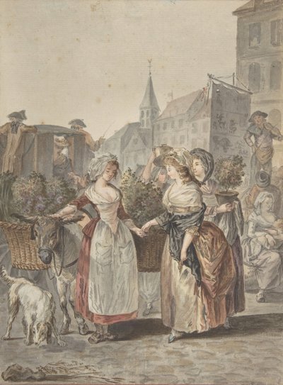 La vendedora de flores La Petite Marchande de Fleurs de Antoine Louis Francois Sergent Marceau