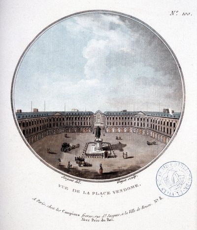 Vista de la Place Vendôme - en 