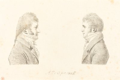Autorretrato y el Hermano del Artista de Antoine Marie Philippe Louis d