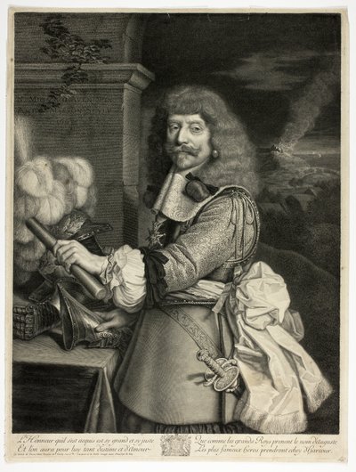 Retrato de Henri de Lorraine, Conde de Harcourt, Maestro de Caballería de Francia de Antoine Masson