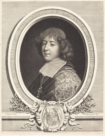 Cardenal de Bouillon de Antoine Masson after Nicolas Mignard