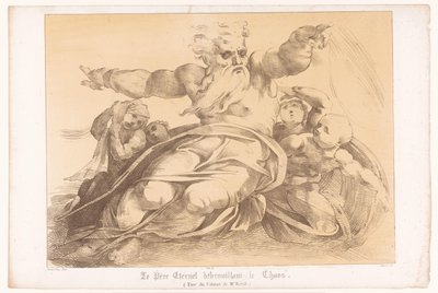 La creación de la tierra por parte de Dios a partir del caos
Le père eternel débrouillant le chaos (título en el objeto) de Antoine Maurin