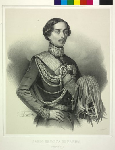 Duque de Parma Carlos III (litografía) de Antoine Maurin