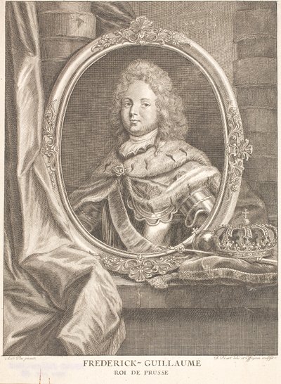 Friedrich Wilhelm I , rey de Prusia y como Friedrich Wilhelm II Elector y Margrave de Brandeburgo de Antoine Pesne