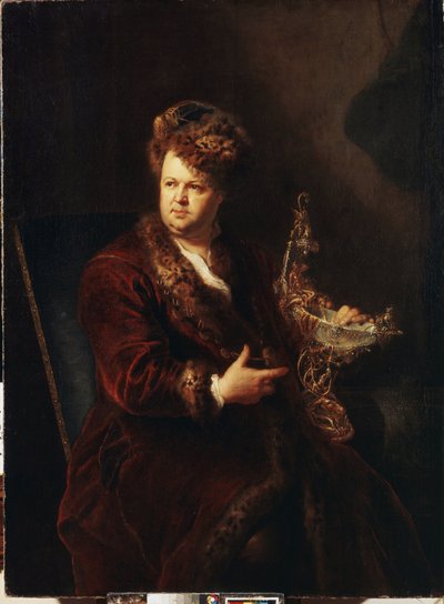 Retrato del joyero Johann Melchior Dinglinger (1664-1731). Pintura de Antoine Pesne (1683-1757), hacia 1721. Arte alemán, estilo barroco. Museo del Hermitage San Petersburgo. de Antoine Pesne