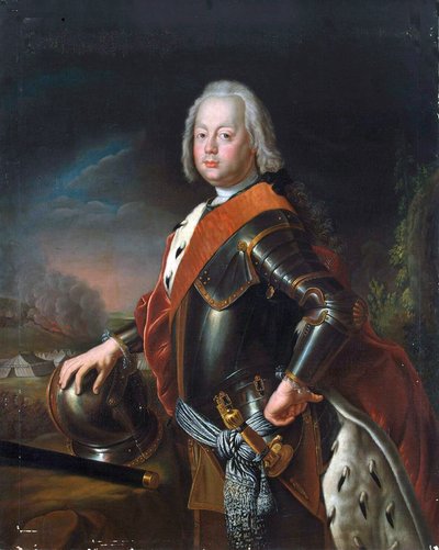 Retrato de Christian August, Príncipe de Anhalt-Zerbst, 1690-1747, 1725 de Antoine Pesne