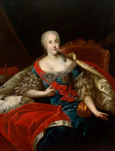 Retrato de Johanna-Elizabeth, Electora de Anhalt-Zerbst, 1712-1760, c. 1746 de Antoine Pesne