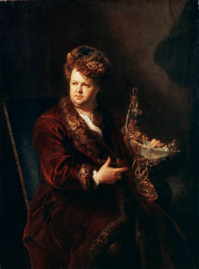Retrato del joyero Johann Melchior Dinglinger, c. 1721 de Antoine Pesne