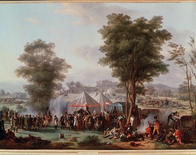 Bivouac del Emperador Napoleón I, cerca del castillo de Ebersberg en Austria 4/05/1809 de Antoine Pierre Mongin