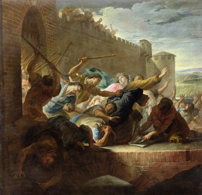 Expulsión de los hugonotes de Toulouse tras la toma de la ciudad por los partidarios del Príncipe de Conde en 1562 de Antoine Rivalz